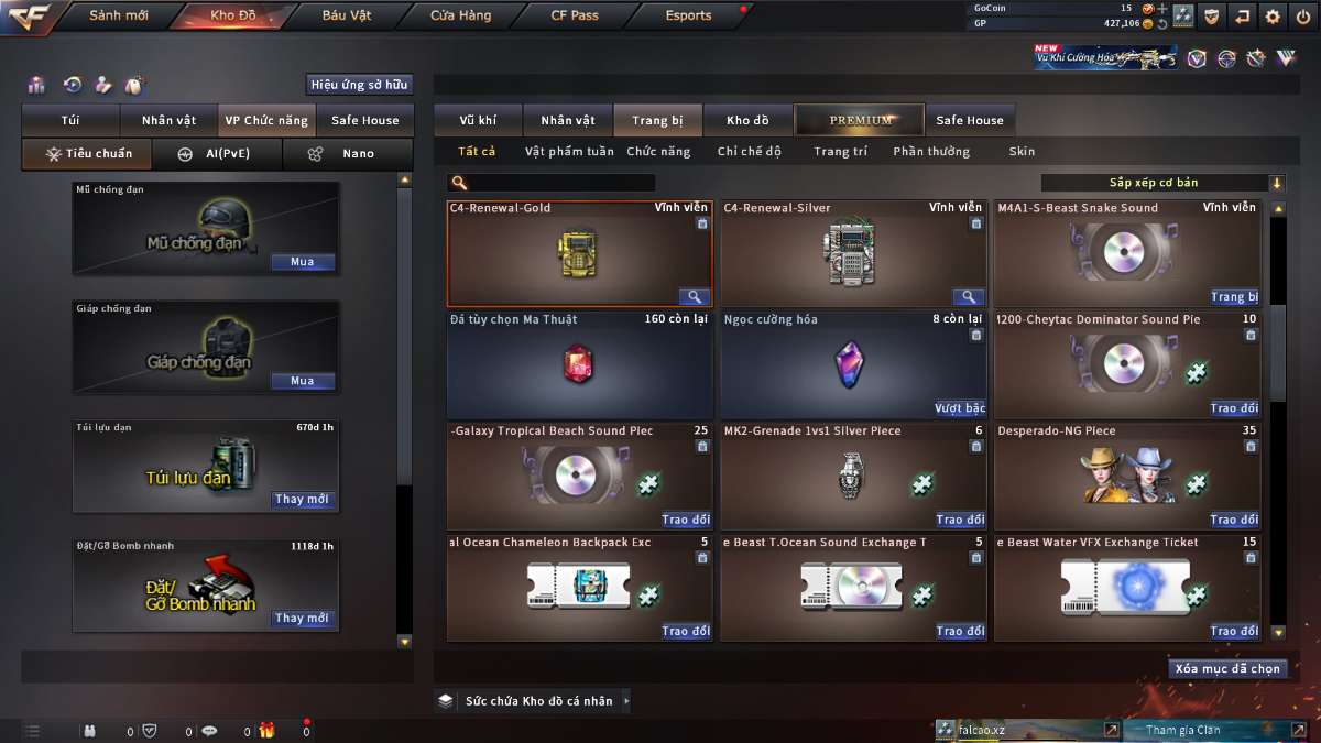 shop acc cf uy tin gia re